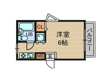 ダイド-メゾン塚口Ⅵ(ワンルーム/2階)の間取り写真