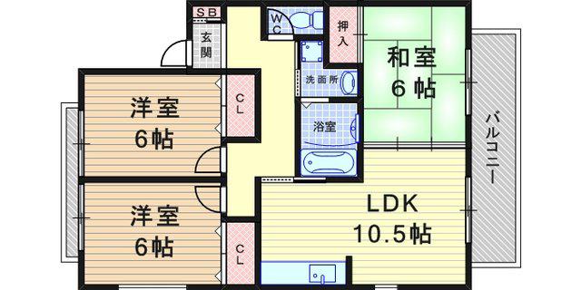 ルミエール(3LDK/2階)の間取り写真