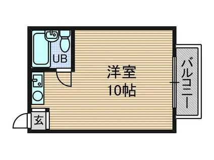 クエステ塚口(ワンルーム/1階)の間取り写真