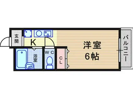 CONIFER(ワンルーム/3階)の間取り写真