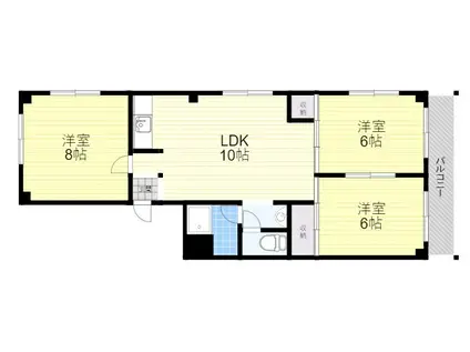 ふじハイツ(3LDK/2階)の間取り写真