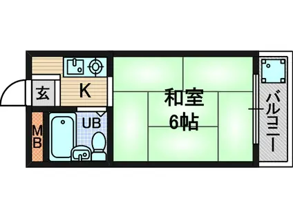 ダイシンマンション(ワンルーム/2階)の間取り写真