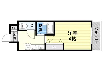アーバンハイム立花(1K/4階)の間取り写真