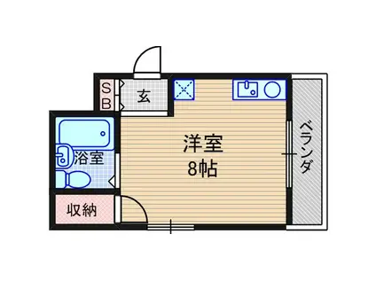 アミューズ日進(ワンルーム/4階)の間取り写真