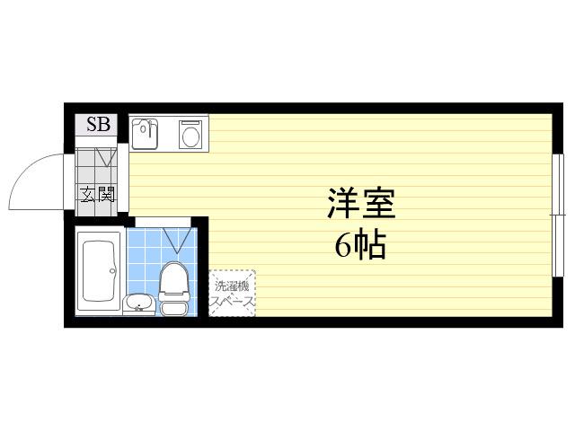 グローバル塚口(ワンルーム/3階)の間取り写真
