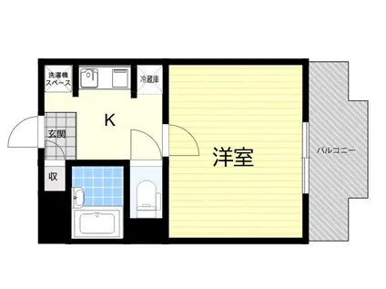 アルテハイム武庫之荘(1K/3階)の間取り写真