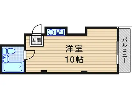 KO立花マンション(ワンルーム/4階)の間取り写真