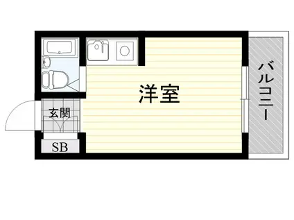 プチグレイス前田(ワンルーム/2階)の間取り写真