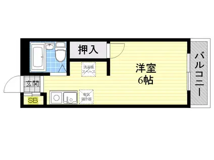 荻野マンション(1K/2階)の間取り写真