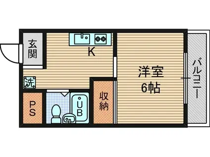 エクシード武庫之荘(1K/4階)の間取り写真