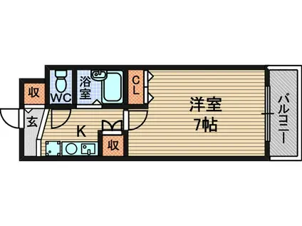 アベニ-ル(1K/5階)の間取り写真
