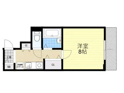 アベニ-ル(1K/4階)の間取り写真