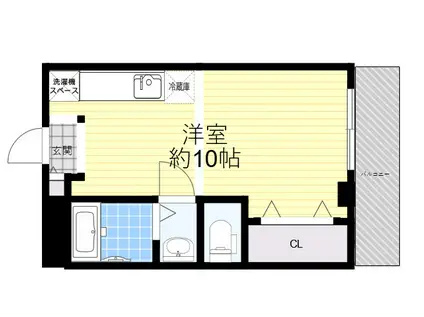ニットー塚口(1K/4階)の間取り写真