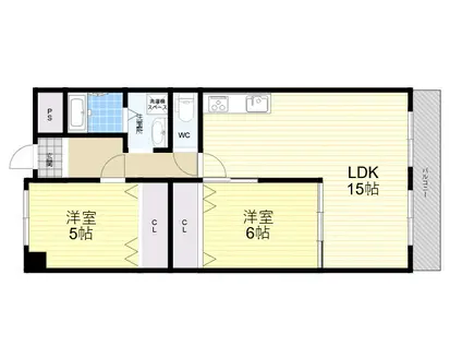 サンウェルシー21(2LDK/3階)の間取り写真