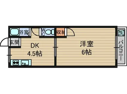 山下マンション(1DK/3階)の間取り写真