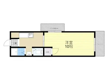 山下マンション(1DK/2階)の間取り写真