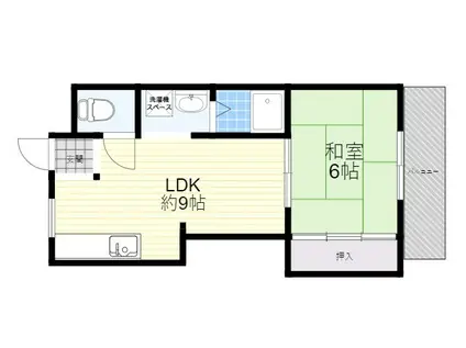 シティコート(1LDK/2階)の間取り写真