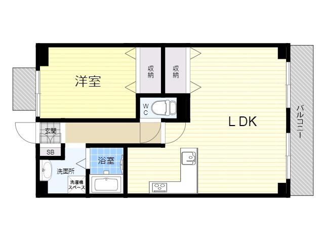 フォレステージュ武庫之荘(1LDK/8階)の間取り写真