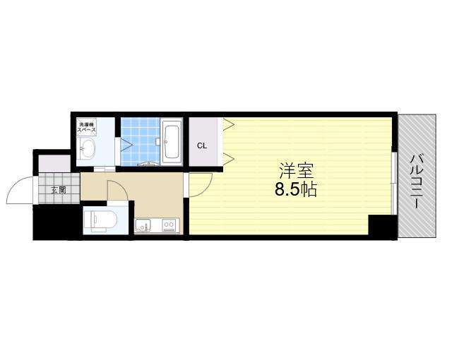 BLOOM LIFE TSUKAGUCHI(1K/4階)の間取り写真