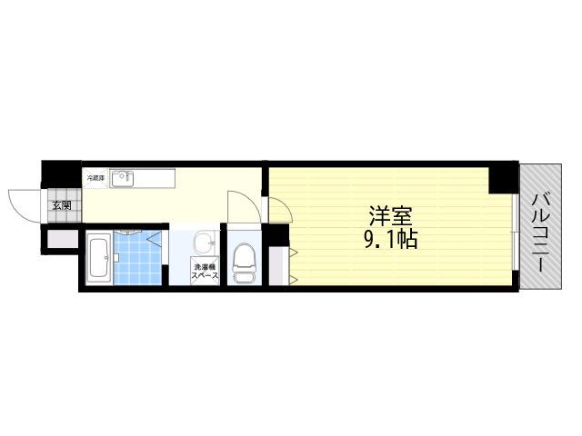 BLOOM LIFE TSUKAGUCHI(1K/2階)の間取り写真