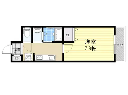 アーイ塚口(1K/6階)の間取り写真
