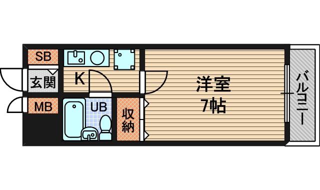 グレイス91(1K/4階)の間取り写真