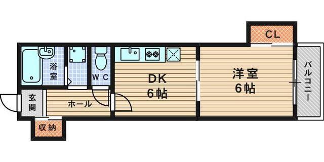 第2みどり荘(1DK/1階)の間取り写真