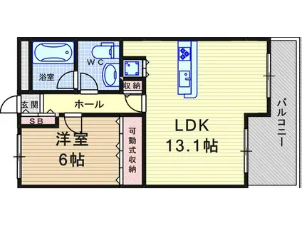 コナビレッジ(1LDK/5階)の間取り写真