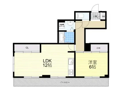 高照マンション(1LDK/3階)の間取り写真