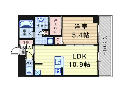 アミスター(1LDK/2階)の間取り写真