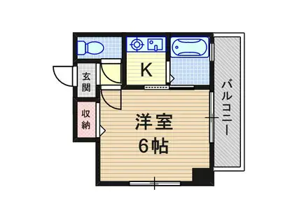 ナッツダムスタジオーネ塚口(1K/3階)の間取り写真