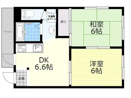 エヌ・ビレッジ(2DK/4階)の間取り写真