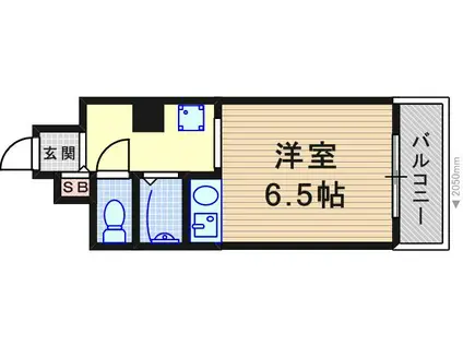 サリュー塚口(ワンルーム/5階)の間取り写真