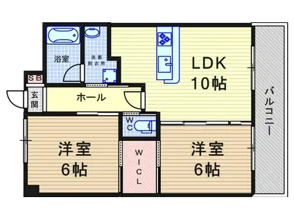 FRASE・BUONA (2LDK/4階)の間取り写真