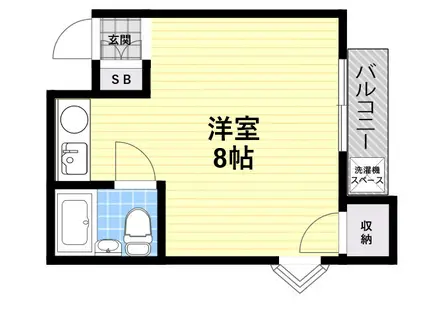 カサピアセンテ(ワンルーム/2階)の間取り写真