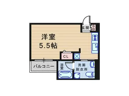 SPRING COAST3(1K/1階)の間取り写真