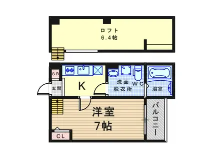 アクセス園田(1K/1階)の間取り写真