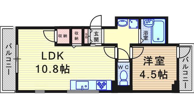 TUKAGUCHI HOUSE(1LDK/3階)の間取り写真