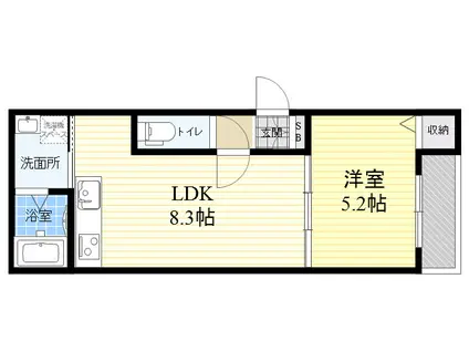 エール小中島(1LDK/3階)の間取り写真