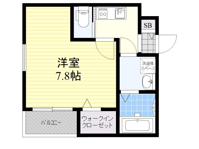  ワコーレヴィータ塚口イースト(1K/3階)の間取り写真