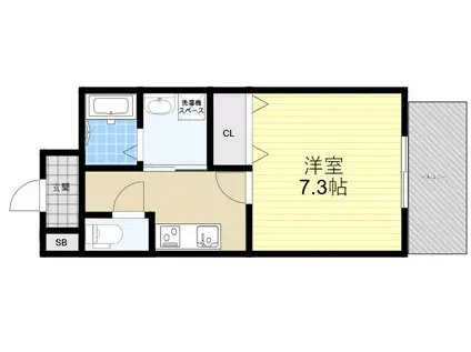 モレス・ヴィラ塚口(1K/1階)の間取り写真