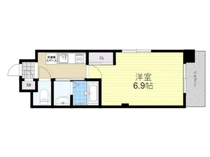 LUXE塚口(1K/5階)の間取り写真