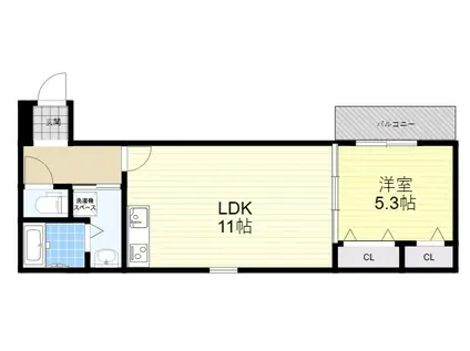 フジパレス武庫之荘駅北3番館(1LDK/1階)の間取り写真