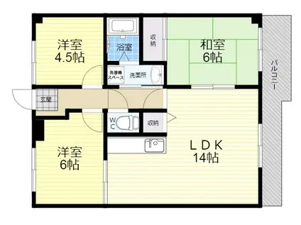 サニープラザ(3LDK/3階)の間取り写真