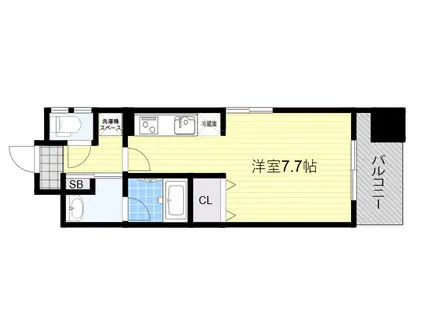 パークフラッツ東三国(ワンルーム/5階)の間取り写真