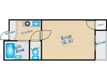 ハイツアクティブ(1K/2階)の間取り写真