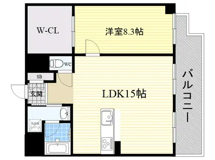 コリーヌ江坂(1LDK/10階)の間取り写真
