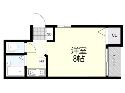 メゾン・デ・アンジェ(ワンルーム/2階)の間取り写真