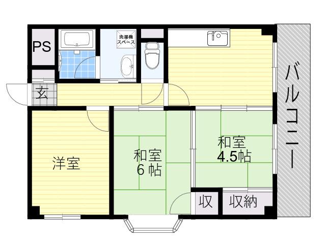 穂波マンション(3DK/3階)の間取り写真