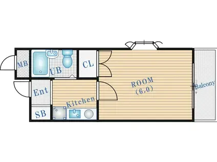 エクセレントハイツ(1K/2階)の間取り写真